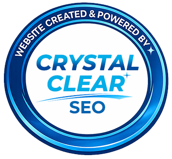 Website created and powered by Crystal Clear SEO branding badge