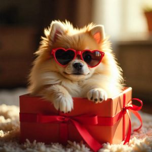 A adorable small dog wearing sunglasses, representing the ScoopDawg SquadThe Monthl (3 times a weekly) dog poop removal service.