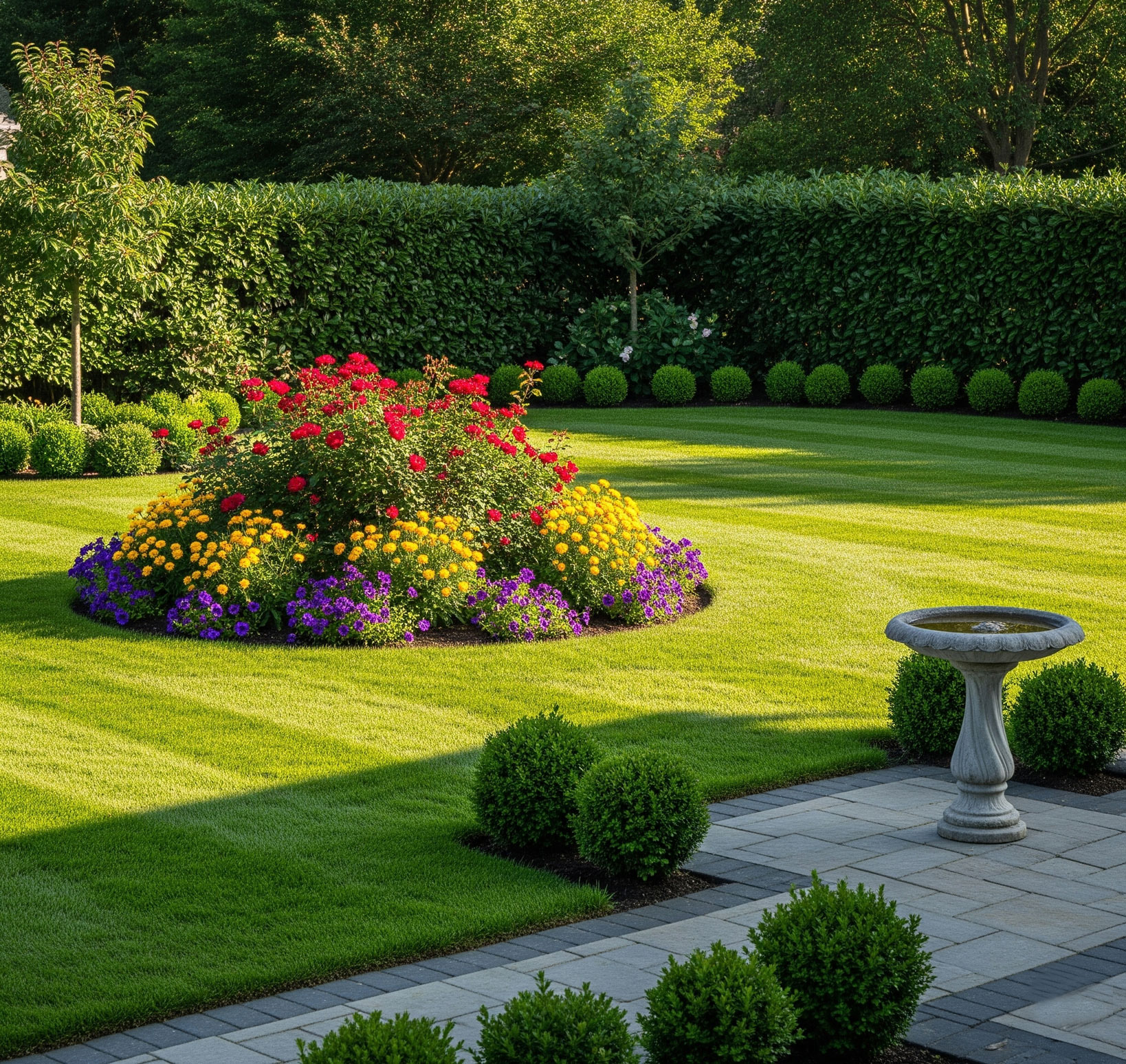 Image if a well maintained yard representing the result of having dog poop cleanup services by ScoopDawg Squad in Springfield, MO